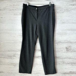 CHICO’S Ponte Secret Stretch Jersey Knit Faux Pocket Pants Gray Size 2.5 Regular